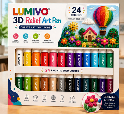 Save 50% by ordering today丨LUMIVO® 3D Relief Art Pen – Turn Flat Drawings Into Touchable 3D Art