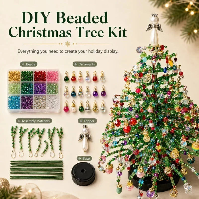 🎄✨ DIY Christmas tree bead kit – 🎅 Create your own sparkling Christmas decoration
