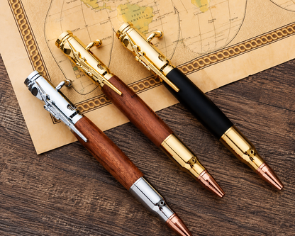 🖊Handcrafted by Jake Wilson🖊 Bolt Action Wooden Bullet PenTM | Crafted From Real Wood & Bullet Casing