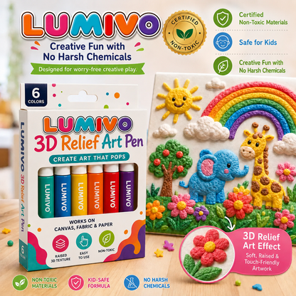 Save 50% by ordering today丨LUMIVO® 3D Relief Art Pen – Turn Flat Drawings Into Touchable 3D Art
