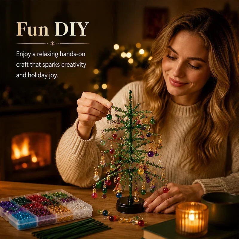 🎄✨ DIY Christmas tree bead kit – 🎅 Create your own sparkling Christmas decoration