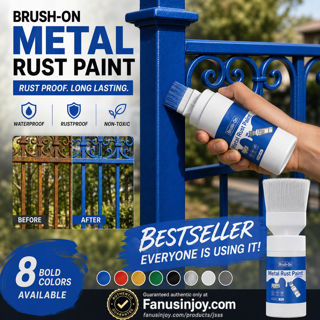 ✨New Arrival-🔥Limited Time 50% OFF! 🖌️Refresh paint surfaces in one simple spray!✨🏠Water-Based Metallic Silver Paint with Built-in Brush💥👍