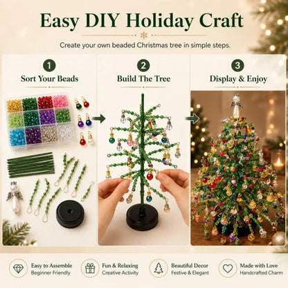 🎄✨ DIY Christmas tree bead kit – 🎅 Create your own sparkling Christmas decoration
