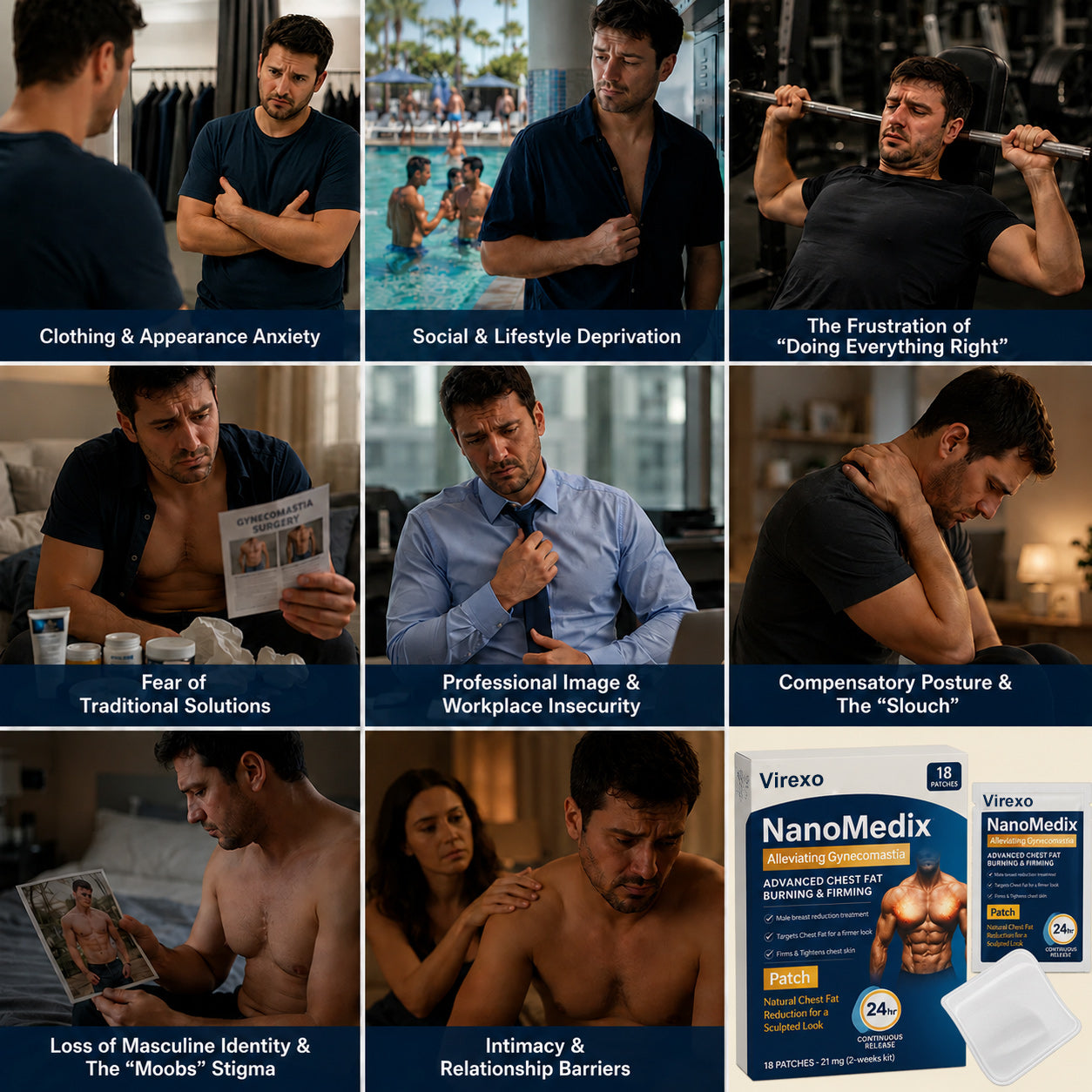 🔥Limited-time 50% sale🔥⚕️💙Virexo® Chest Fatburn & Firm Patch