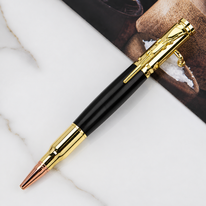 🖊Handcrafted by Jake Wilson🖊 Bolt Action Wooden Bullet PenTM | Crafted From Real Wood & Bullet Casing