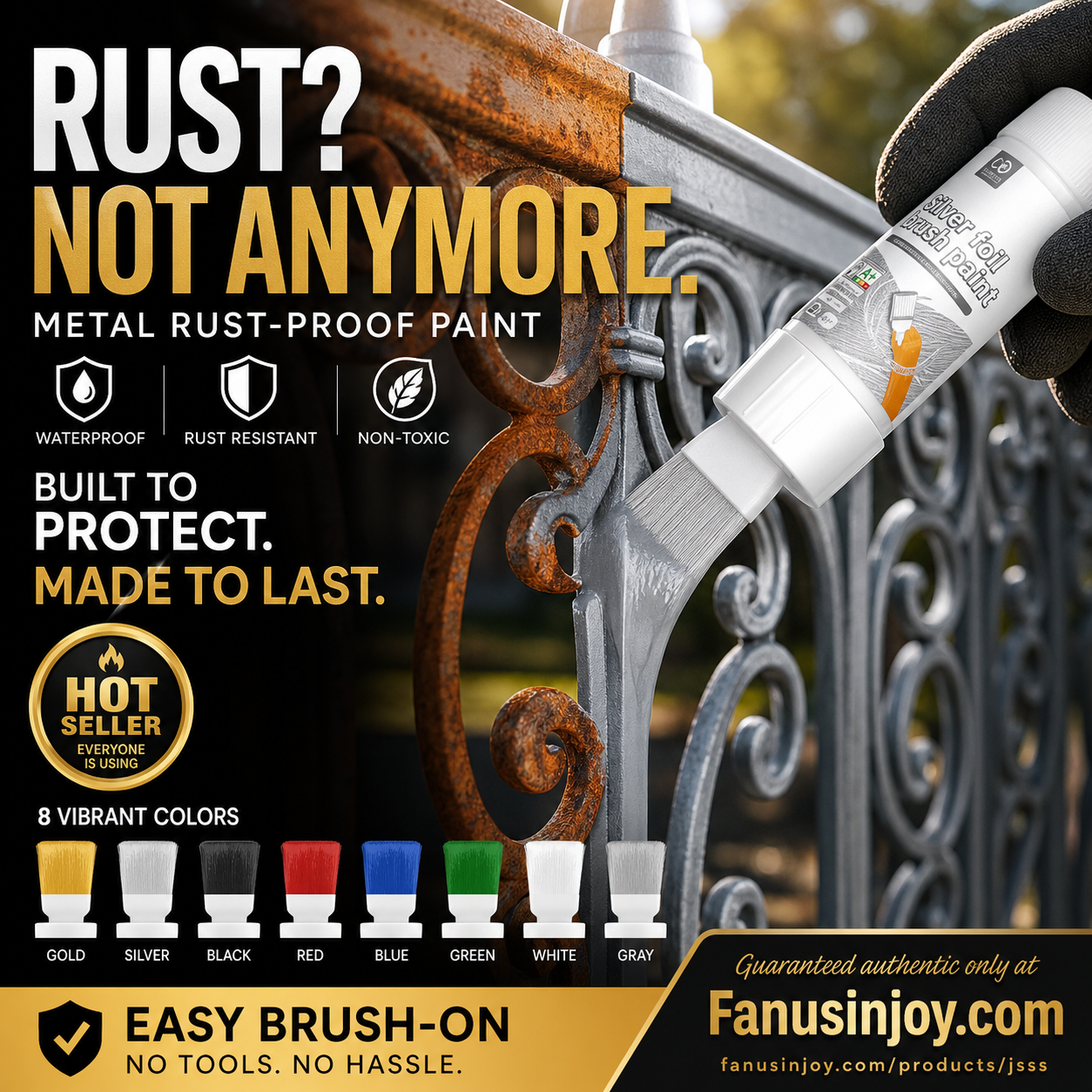 ✨New Arrival-🔥Limited Time 50% OFF! 🖌️Refresh paint surfaces in one simple spray!✨🏠Water-Based Metallic Silver Paint with Built-in Brush💥👍