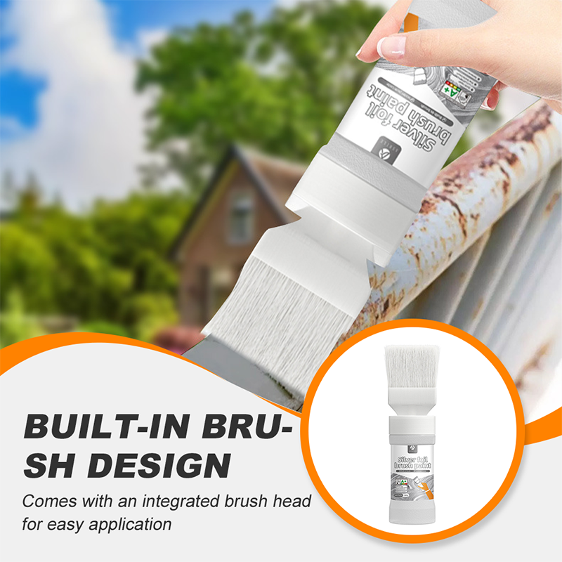 ✨New Arrival-🔥Limited Time 50% OFF! 🖌️Refresh paint surfaces in one simple spray!✨🏠Water-Based Metallic Silver Paint with Built-in Brush💥👍